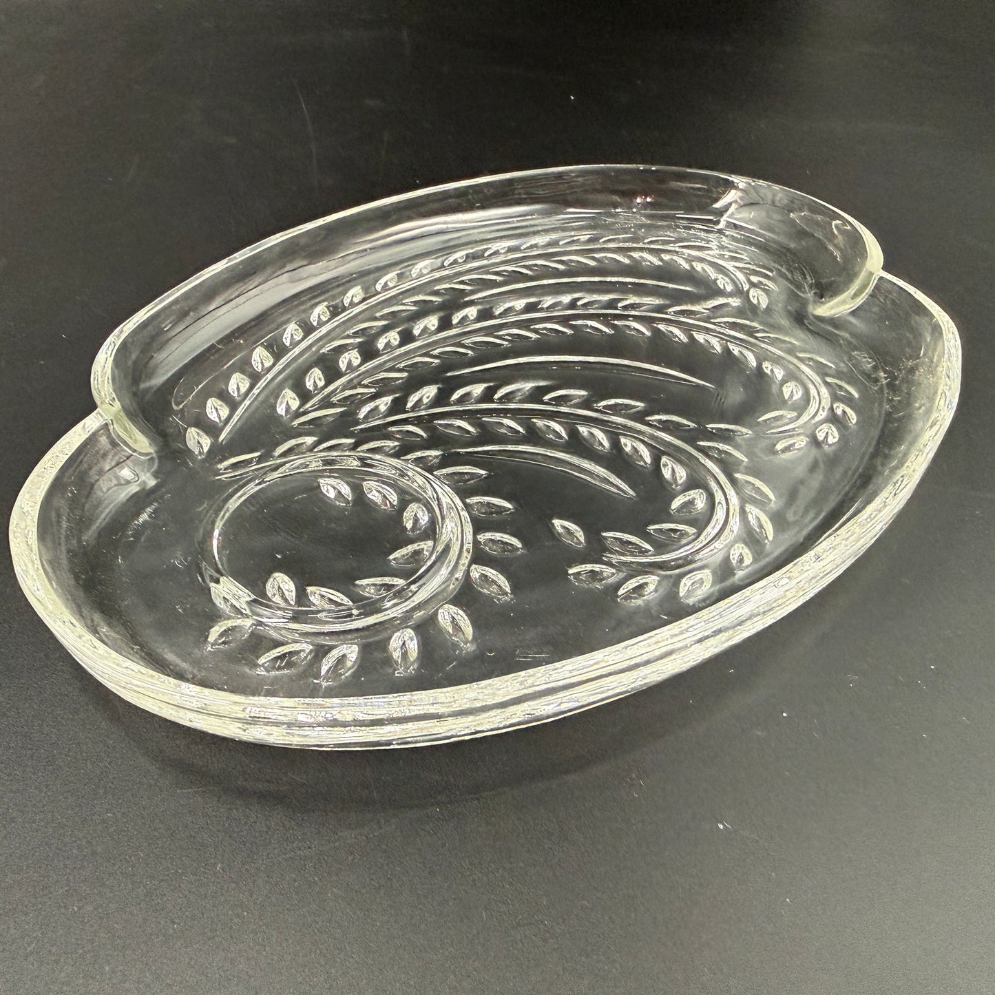 set of 4 vintage Federal Glass Homestead Snack Plates glassware serving dish