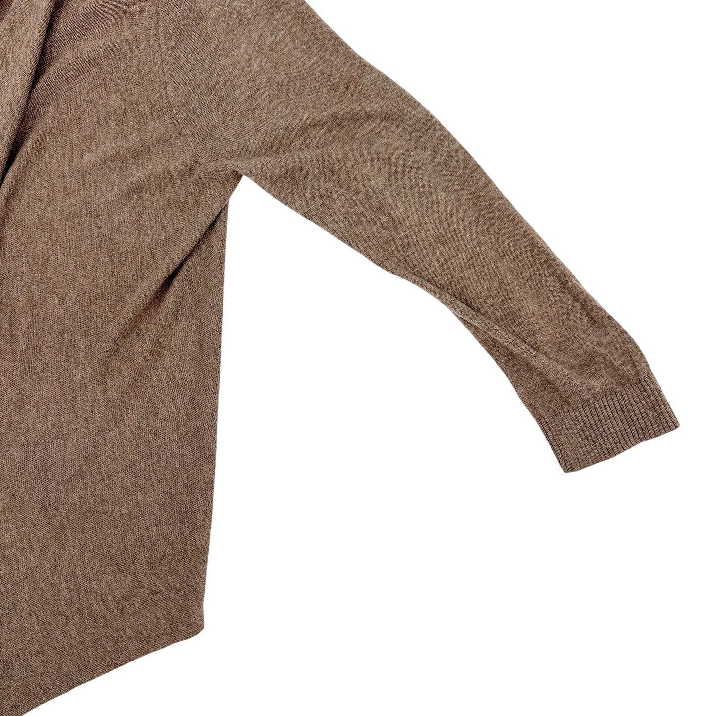 Ann Taylor LOFT brown open front Cardigan Sweater Top women's MEDIUM lightweight