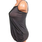 womens Banana Republic dark gray & black Camisole draped Top size XS new $49