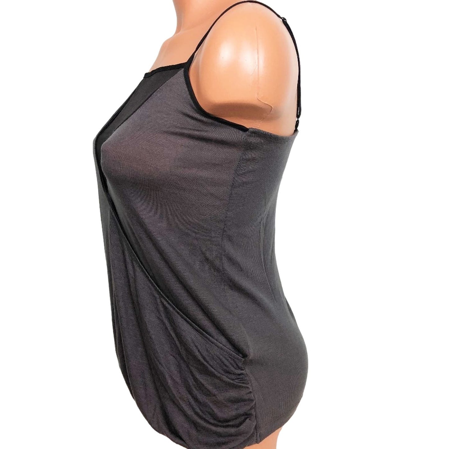 womens Banana Republic dark gray & black Camisole draped Top size XS new $49
