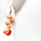 handmade lavender & peach loop beaded EARRINGS jewelry NEW vintage beads