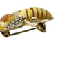 vintage brown & yellow gold Wasp Brooch flying insect jewelry pin made in Korea