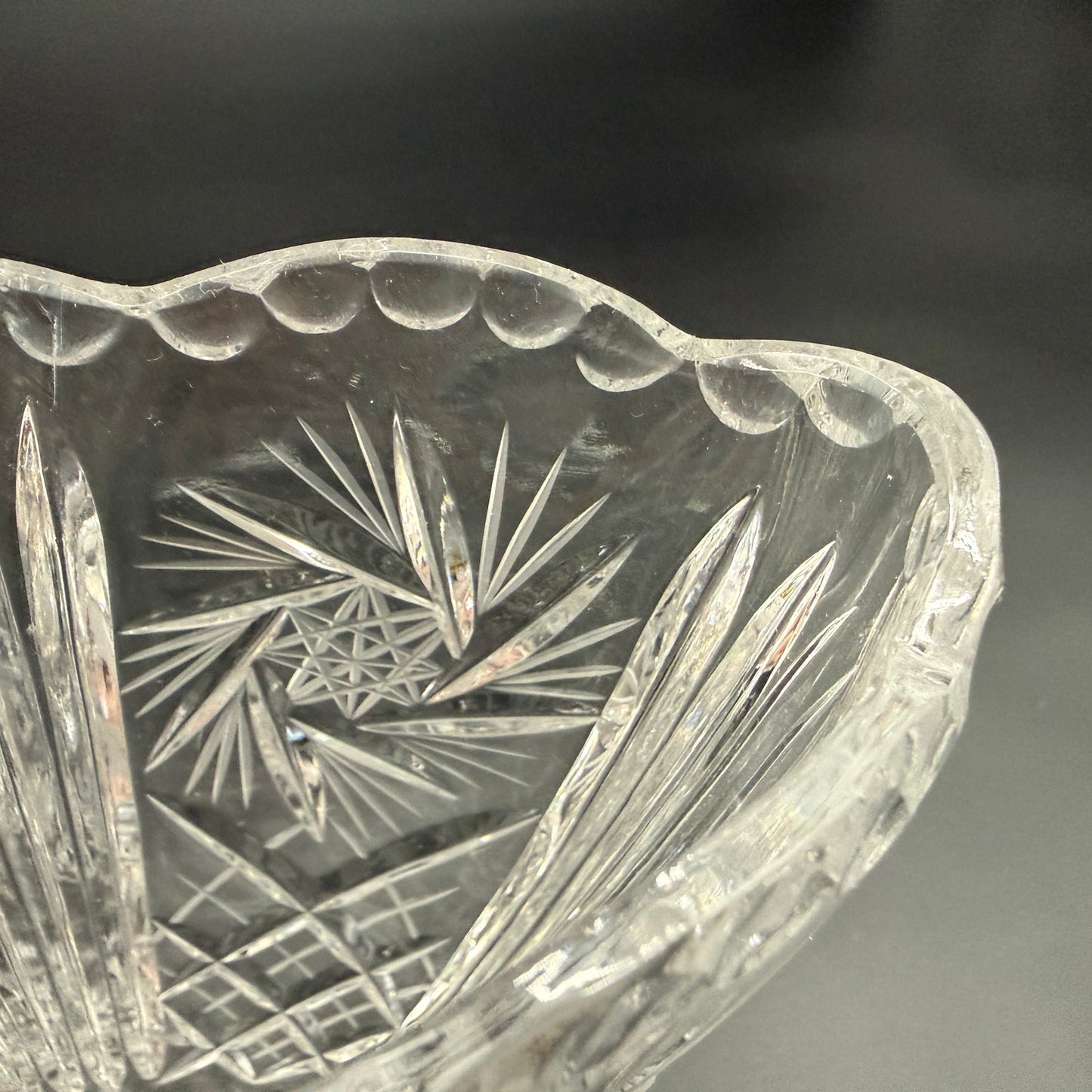 9" Footed Vase | lead crystal glass