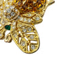 vintage bejeweled gold Bumblebee Bug BROOCH insect jewelry pin rhinestones