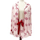 pink peppermint satin pajamas | shorts & long sleeve top | S, M, L