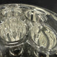 vintage 3.5" clear glass Flower Frog with 11 stem holes for floral arrangements