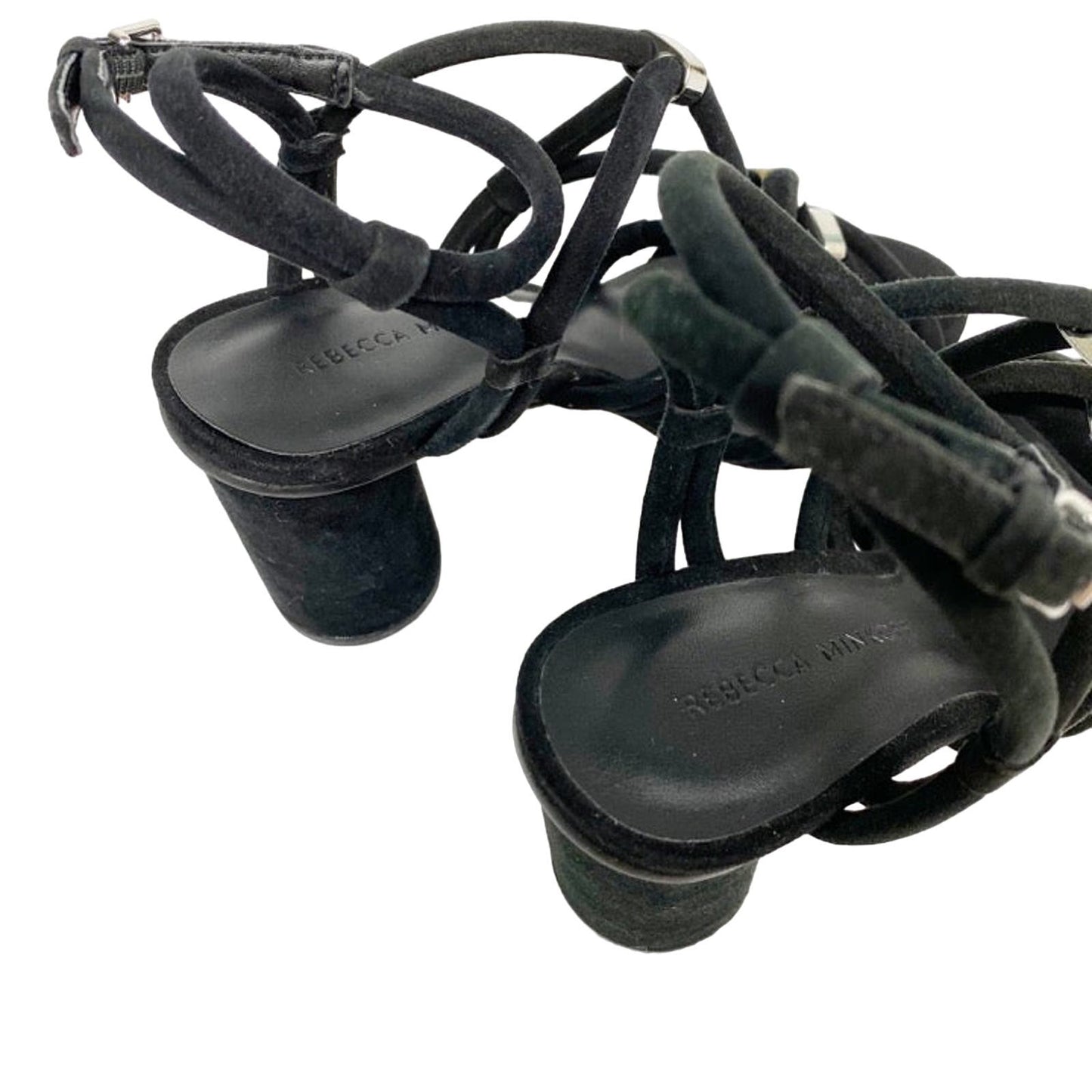 Rebecca Minkoff black Apolline Strappy heeled Sandals shoes size 7 M new $158