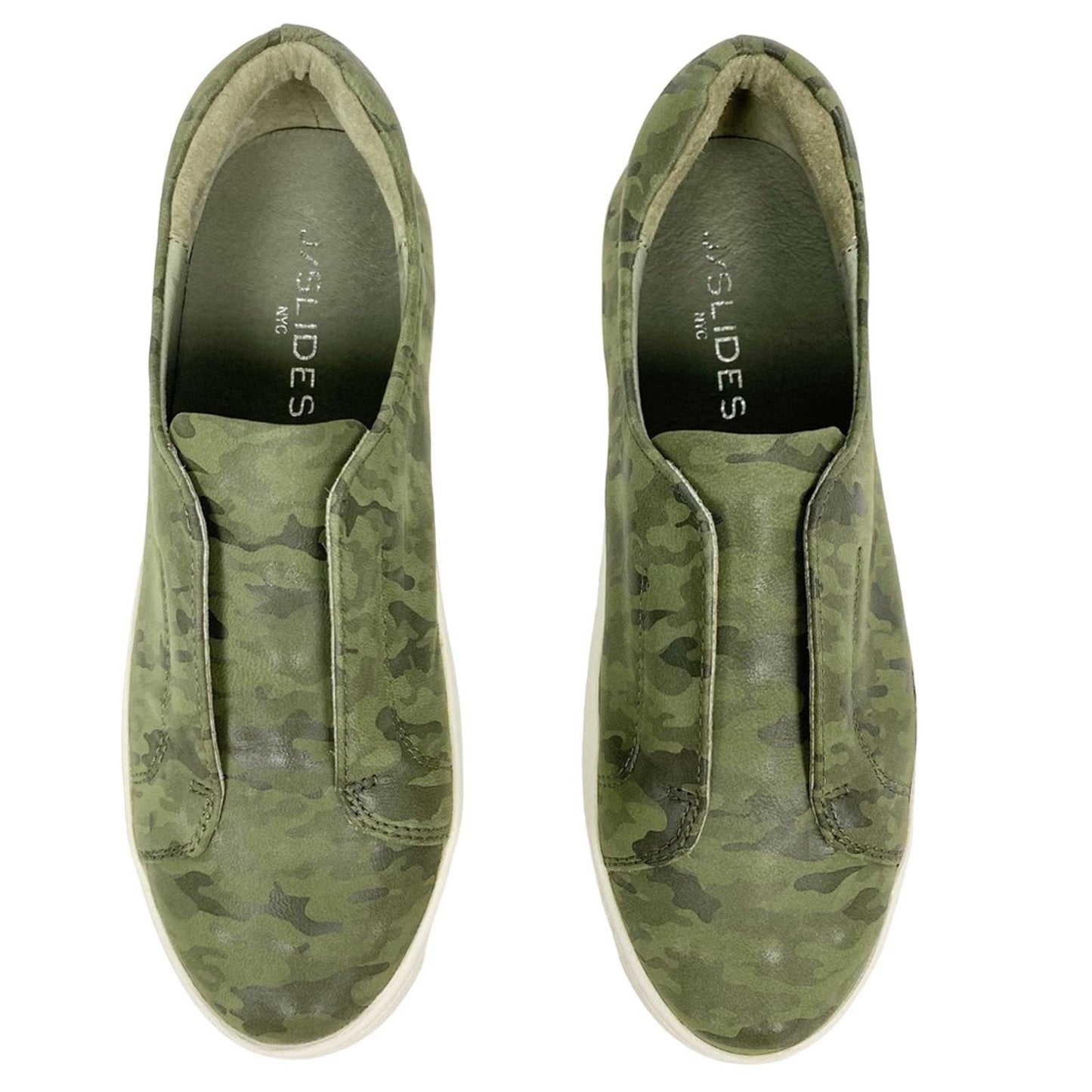 J/Slides green camo leather Heidi platform sneakers shoes sz 6 6.5 new $150