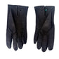 vintage black Fashion Dress Gloves women's 7.5 small wrist length button closure