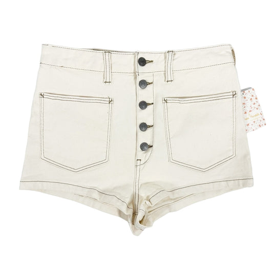 We The Free People ecru high rise Bridgette denim SHORTS size 30 new $68