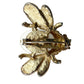 vintage pale pink, gold & faux pearl Bee Bug BROOCH insect costume jewelry pin