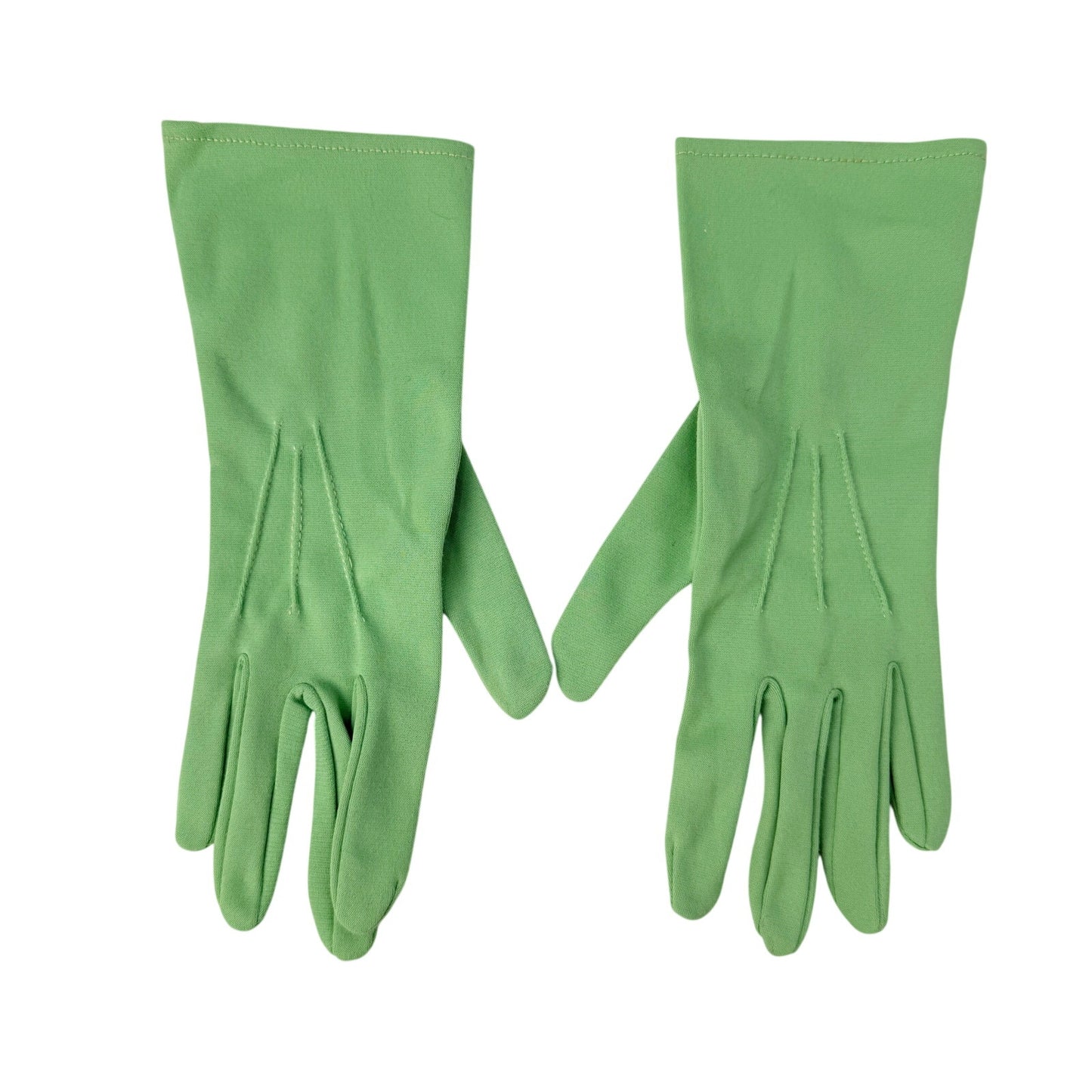 vintage Lee Begman bright green Fashion Dress Gloves women's 7 small medium USA