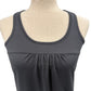 Athleta dark gray Tank Top women's SMALL drawstring waist athleisure workout
