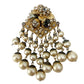 vintage Eugene gold & cascading faux pearls BROOCH floral costume jewelry pin