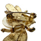 vintage pale pink, gold & faux pearl Bee Bug BROOCH insect costume jewelry pin