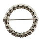 vintage circle of rhinestones BROOCH round jewelry pin