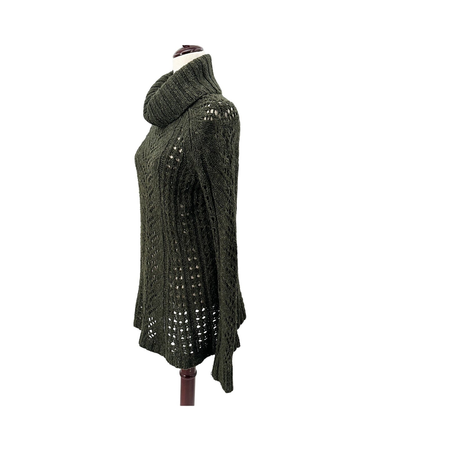 Sleeping on Snow Anthropologie dark green Eldora Turtleneck Sweater size MEDIUM