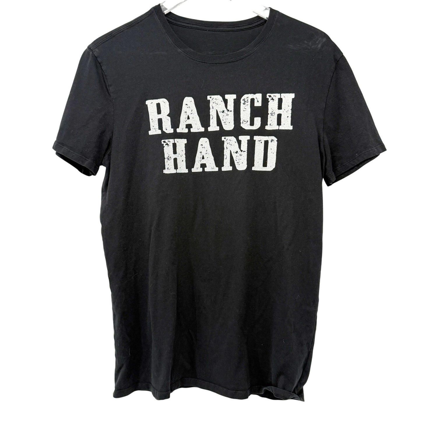 Ranch Hand black & white T-Shirt women's SMALL graphic Junk Gypsy tee
