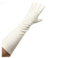 vintage Aris of Paris white leather Below Elbow Dress Gloves women's 7 small
