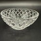 vintage Lenox criss cross cut Diamond 5" Round Bowl clear crystal glass giftware