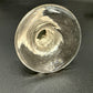 vintage 7" crystal cut glass Decanter & Stopper small size barware fern leaf
