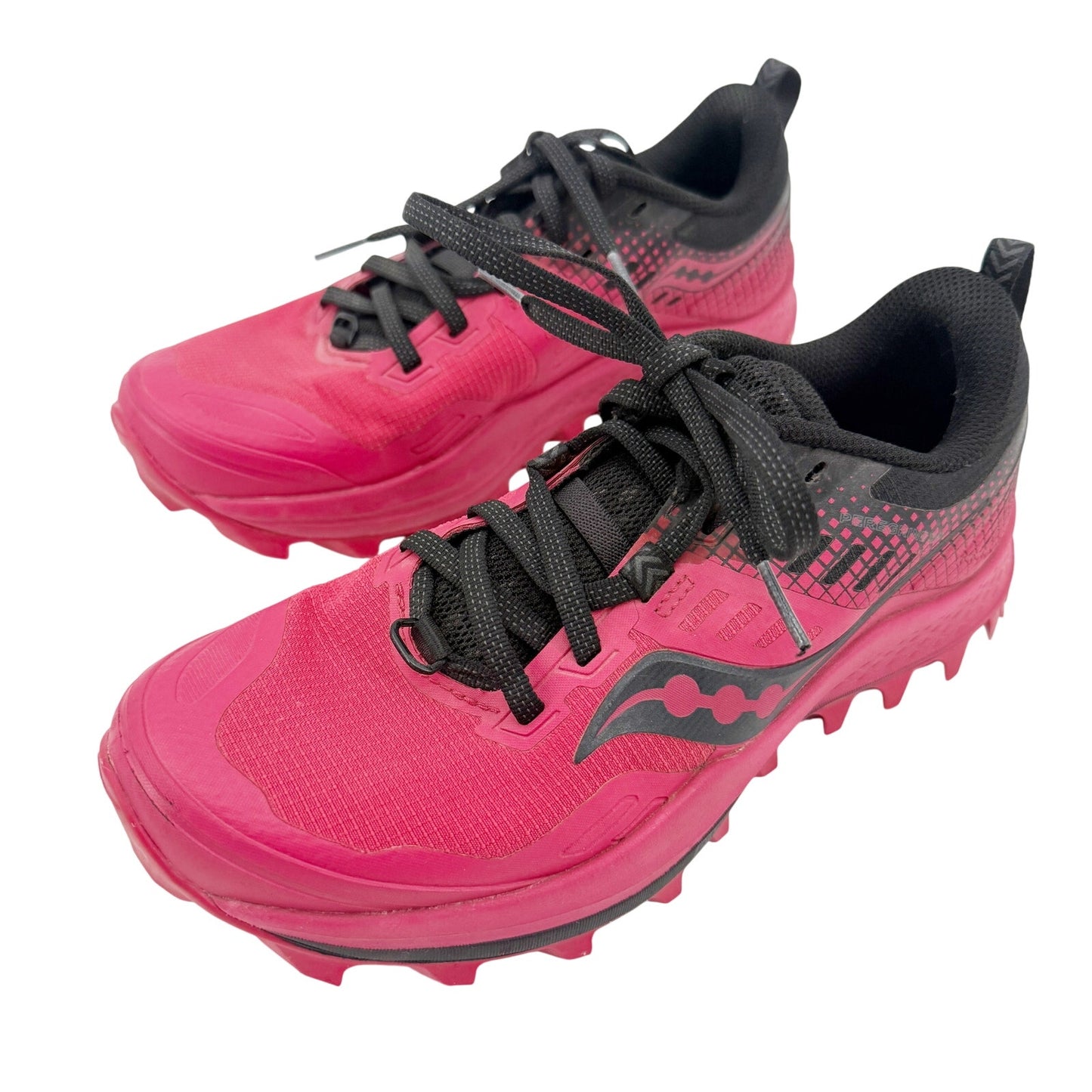 Saucony barberry & black Peregrine 10 ST women's 7 trail running shoes terrain