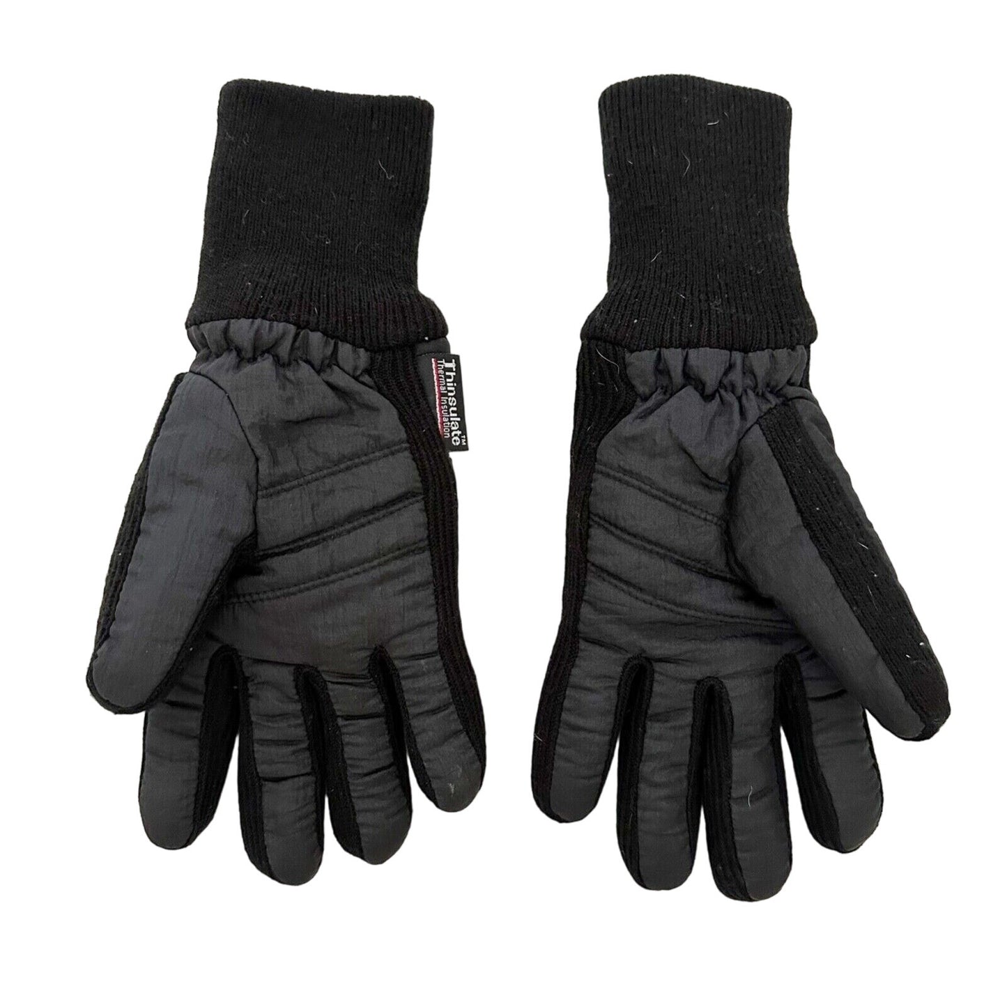 womens Thinsulate black Thermal Insulation GLOVES size M / L cold weather gear