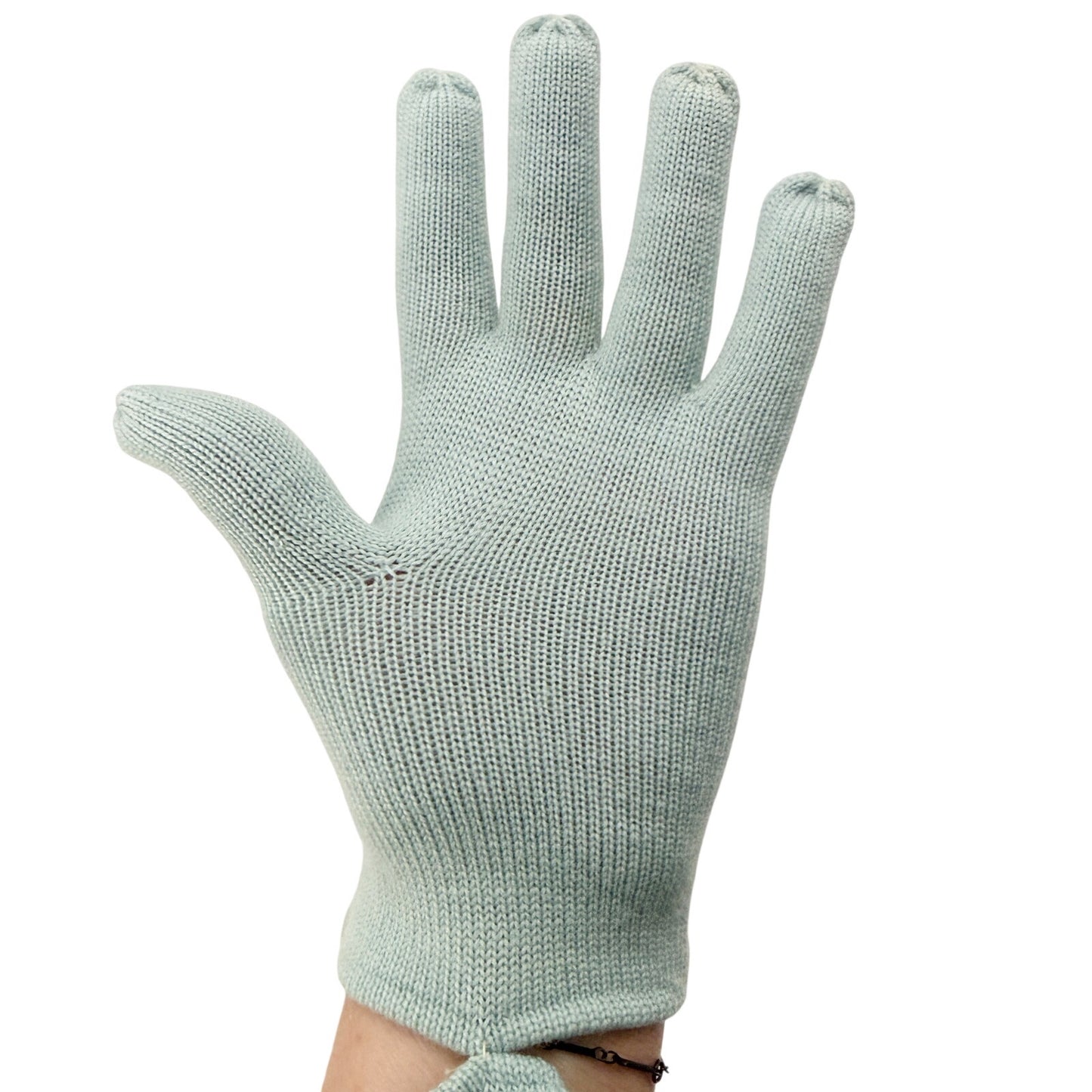 vintage Wear-Right baby blue 100% wool Fashion Gloves women's MEDIUM runs small