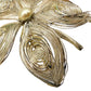 vintage silver wirework metal flower BROOCH costume jewelry pin wire wrap pearl