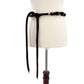 vintage braided brown velvet rope & gold chain Self Tie Belt 68" long accessory
