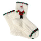 NEW white green red Santa Claus non-slip Slipper Socks Christmas holiday S/M