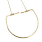 Anthropologie gold long dainty chain Half Moon Pendant Necklace fashion jewelry