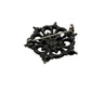 vintage black metal & clear rhinestones BROOCH jewelry pin