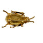 vintage black red & gold Beetle Bug BROOCH insect jewelry pin faux pearl