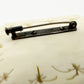 vintage cream carved celluloid flower BROOCH floral jewelry pin trombone clasp