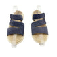 Bionica blue leather suede Slide Sandals women's 7 M strappy flats shoes