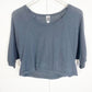 womens ROXY dark gray Sweater Crop Top size SMALL lightweight