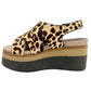 Naked Feet leopard print Geo Sandals women's 6.5 platform shoes calf hair heels
