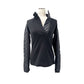 Athleta black fleece & quilted nylon 1/4 zip Pullover Top womens XS outerwear