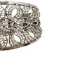 vintage Vargas Hinged floral filigree Bracelet silver toned metal flower jewelry