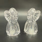 Gorham Holiday Traditions Angels Salt & Pepper set full lead crystal Christmas