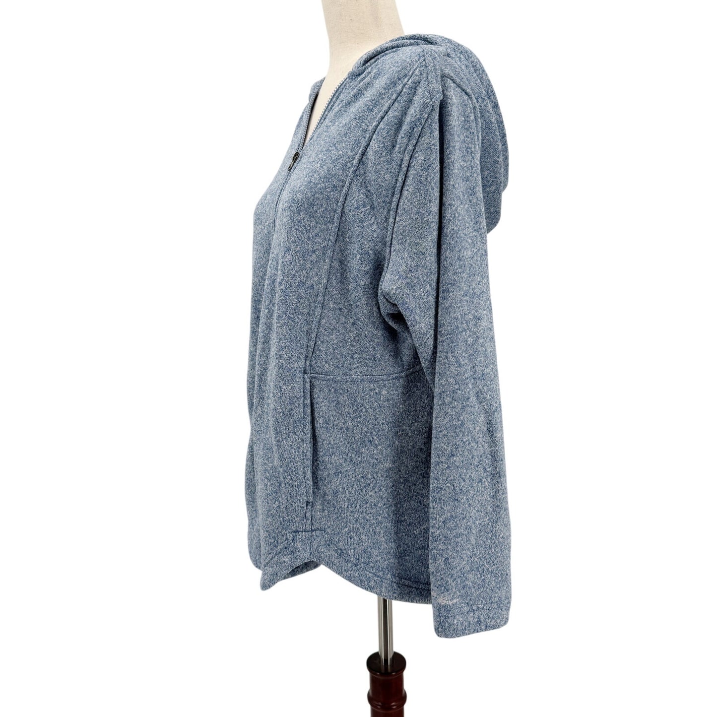 Eddie Bauer heather blue Radiator Fleece 2.0 Hooded Jacket women's XXL full zip