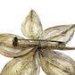 vintage silver wirework metal flower BROOCH costume jewelry pin wire wrap pearl