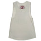 Resist Much Obey Little Tank Top women's MEDIUM beige burgundy Junk Gypsy tee