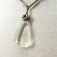 vintage antique gold metal clear beads acrylic Pendant Necklace rose & leaves