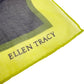Ellen Tracy dark purple lime green sheer Scarf orange lemons limes 100% silk NEW