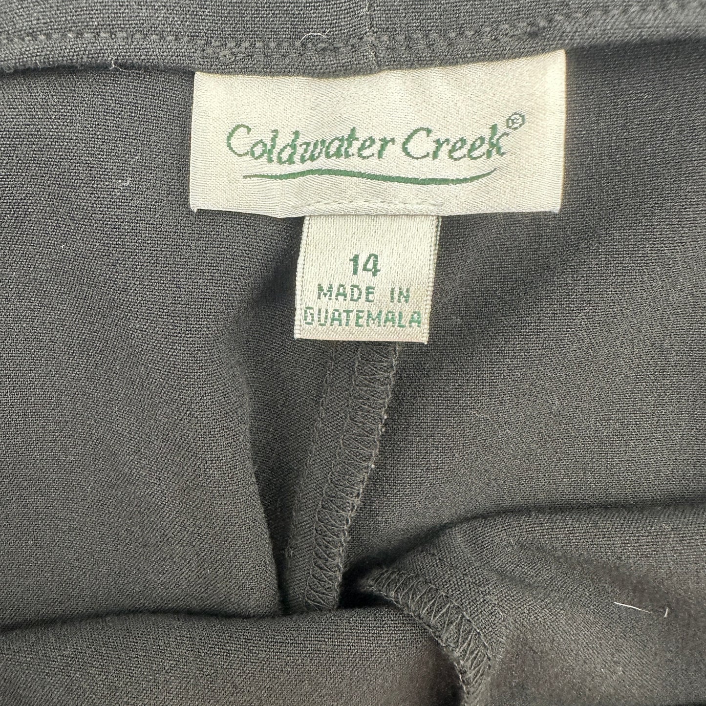 Coldwater Creek black Pants work straight leg trousers women's size 14