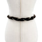vintage braided brown velvet rope & gold chain Self Tie Belt 68" long accessory