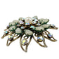 vintage rhinestones pearls pale blue stones BROOCH jewelry pin