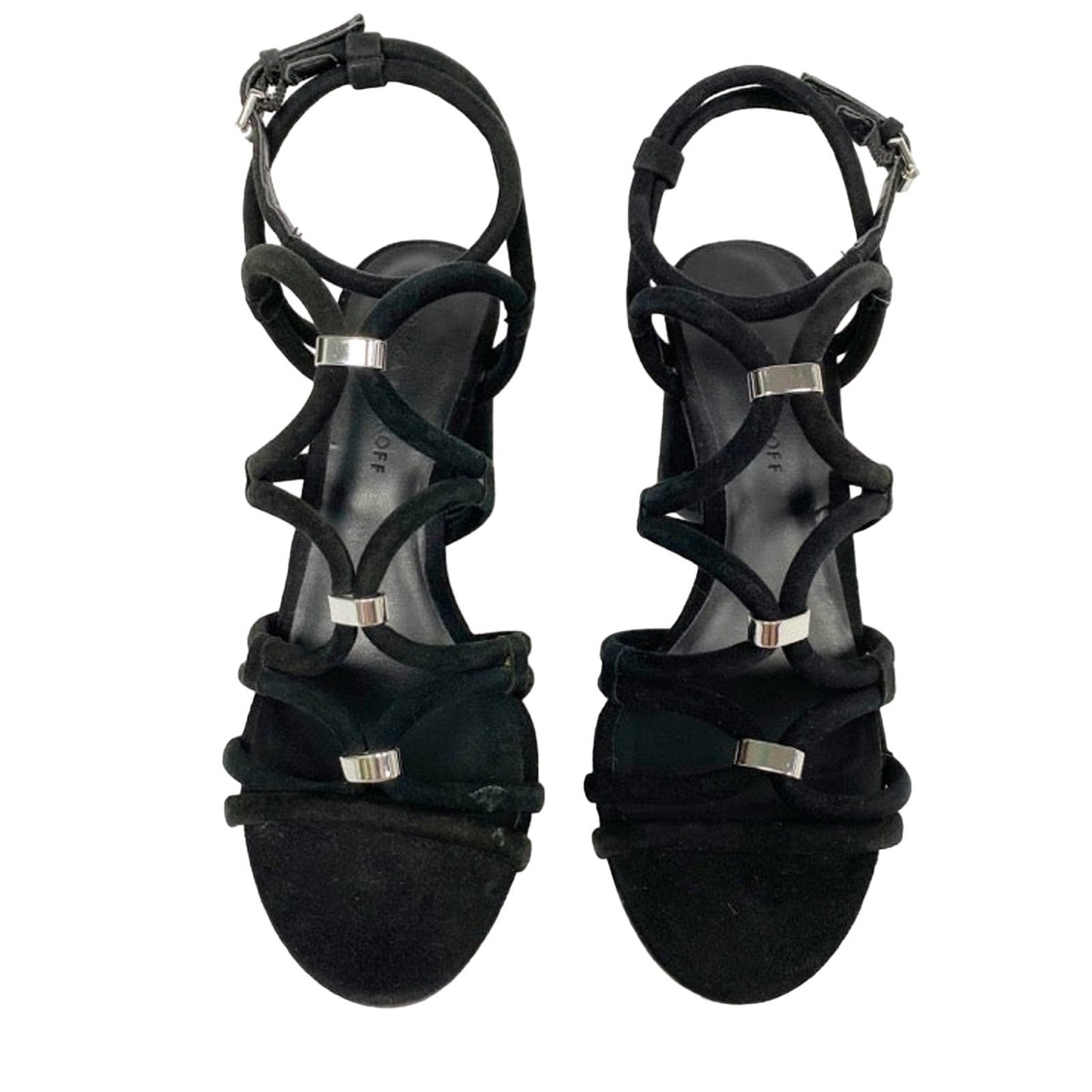 Rebecca Minkoff black Apolline Strappy heeled Sandals shoes size 7 M new $158